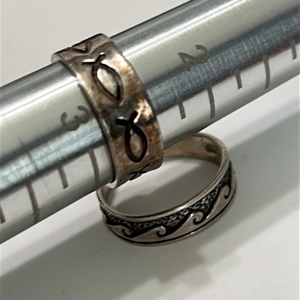 Sterling Silver Adjustable / Toe Ring Bundle With… - image 6